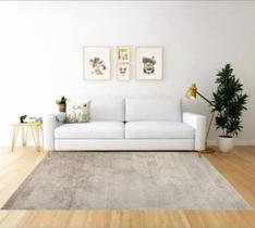 Tapete 1,00x1,50 pelo super macio 100% antiderrapante não risca piso sala quarto pousada decorativo