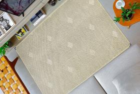 Tapete 150 x 200 decorativo sisal sem pelo não escorrega sala quarto escritório comercio luxo lancer (s-567-clean)