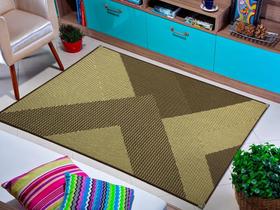 Tapete 150 x 200 decorativo sisal sem pelo não escorrega sala quarto escritório comercio luxo lancer-s-620-tabaco