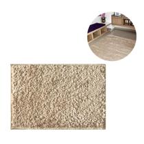 Tapete 150x200cm Antiderrapante Cor Neutra Areia Bege Felpudo Sala Quarto Casa