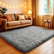 Tapete 2 00 X 1 50 Peludo Fofinho Macio 150x200cm Felpudo Cinza OEM