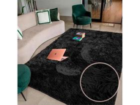 Tapete 2.00X2.40 m Preto New Shaggy São Lucas