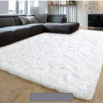 Tapete 3x2 Felpudo Sala Quarto Antialérgico Antiderrapante Branco Lux Tapete 3x2 Felpudo Sala Quarto Antialérgico Antiderrapante Branco Lux