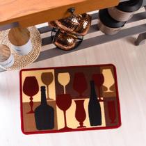 Tapete 40Xm X 60Cm Cozinha Antiderrapante Colori Vinho - Bene Casa