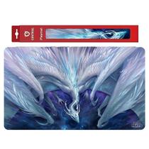 Tapete 61x35cm Emborrachado Dragão Cristal Perola Edição Dragons Central Acessórios Playmat Magic Mat Pokémon Tcg