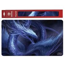 Tapete 61x35cm Emborrachado Dragão Cristal Safira Edição Dragons Central Acessórios Playmat Magic Mat Pokémon Tcg