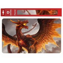 Tapete 61x35cm Emborrachado Dragão Rubi Edição Dragons Central Acessórios Playmat Magic Mat Pokémon Tcg