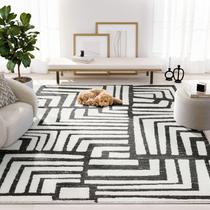 Tapete Abani Nomad Creme e Cinza 160x230 cm Geométrico