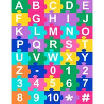 Tapete ABC Antiderrapante 100x140cm Colorido Casa Dona