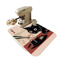 Tapete Absorvente Antiderrapante Para Cozinha Com Estampa De Sushi Para Gatos, Secagem Rápida,