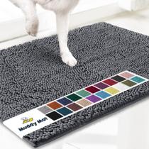 Tapete Absorvente para Patas de Cães Muddy Mat - Microfibra Cinza 60x48cm Tapete Absorvente para Patas de Cães Muddy Mat - Microfibra Cinza 60x48cm