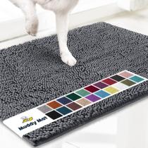 Tapete Absorvente para Patas de Cães Muddy Mat - Microfibra Cinza 60x48cm