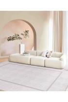 Tapete Acrílico Cinza Para Sala De Estar Quarto Corredor Hayad Kilyos Koza Carpet 45983 80 x 120 cmKoza Halı