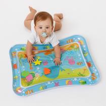 Tapete Água Inflável Atividade Bebê Fundo do Mar Tummy Time
