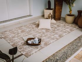 Tapete Algodão Grande Luxo Sala Quarto Facíl Manutenção Mesclado 1,50X2,00