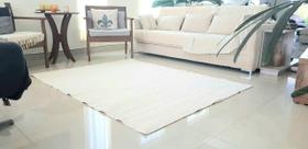 Tapete algodão par Sala/Quarto - 2,00 x 2,50 - Cor Cru pelo baixo