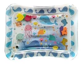Tapete Almofada De Água Inflável Infantil Baleia Azul Claro - Color Baby