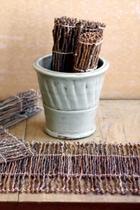 Tapete americano Kalalou Coco Twig marrom 48x48x33 cm