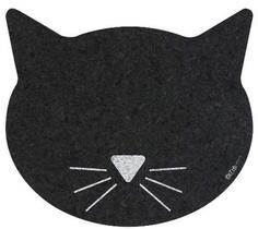 Tapete americano para animais de estimação ORE Pet Black Cat Face, borracha reciclada, 1 pacote