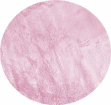 Tapete Angora 150 Redondo Rosa Bebe