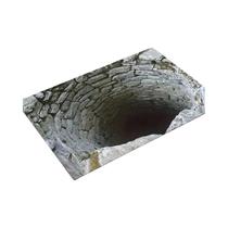 Tapete Antiderrapante 3D Ilusão Abismo Com Estampa De Mármore, Base De Borracha, Para Ambientes