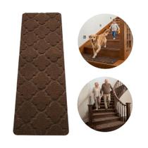 Tapete Antiderrapante Antiquedas Escadas Pets Marrom 20x76cm Tapete Antiderrapante Antiquedas Escadas Pets Marrom 20x76cm