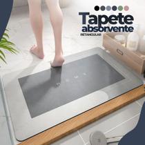 Tapete Antiderrapante Banheiro Absorvente Secagem Rápida Chuveiro Cozinha Varanda 60x38 CM- Sortido - Bem Vindo