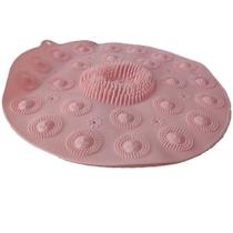 Tapete Antiderrapante Banheiro Box Massagem Limpeza Relaxante Pes Esfregar Redondo Ventosa