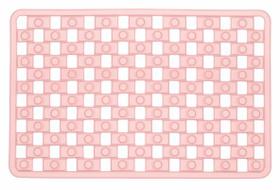 Tapete Antiderrapante Banheiro Cozinha Flexivel PVC ROSA Cristal 64x39cm Aquaplas