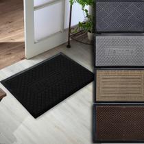 Tapete Antiderrapante Capacho 40cm X 60cm Porta Entrada Sala Bem Vindo Quarto Banheiro Acabamento Borracha