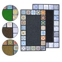 Tapete Antiderrapante Capacho Porta de Entrada Mosaico 48x78 Castela