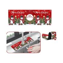 Tapete Antiderrapante Com Estampa De Natal Para Cozinha E Banheiro, Absorvente, Para Pia, Torneira,