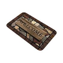 Tapete Antiderrapante Com Gráfico De Letras Florais Para Cozinha, Banheiro E Jardim, Pequeno Tapete