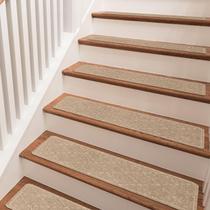 Tapete antiderrapante CrystalMx Stair Treads, pacote com 15, 23x71 cm, bege