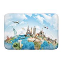 Tapete Antiderrapante Decorativo Monumentos Para Porta