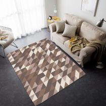 Tapete Antiderrapante Geométrico Marrom Cronos 140x200cm Casa Dona Tapete Antiderrapante Geométrico Marrom Cronos 140x200cm Casa Dona