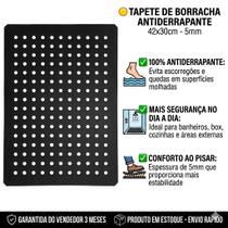Tapete Antiderrapante para Banheiro Box Retangular 30cm X 42cm Celpan