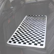 Tapete Antiderrapante para Cães - Extensor de Banco Traseiro Preto e Xadrez