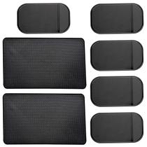 Tapete antiderrapante para painel de carro, pacote com 7 unidades de silicone preto ACKLLR Tapete antiderrapante para painel de carro, pacote com 7 unidades de silicone preto ACKLLR