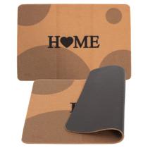 Tapete Antiderrapante PVC Bem Vindo Home Cor Marrom 38x58cm