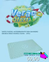 Tapete Antiderrapante Pvc Flexível Para Banheiro 58x38cm Cipla Cores Cor Bege Duna Tapete Antiderrapante Pvc Flexível Para Banheiro 58x38cm Cipla Cores Cor Bege Duna
