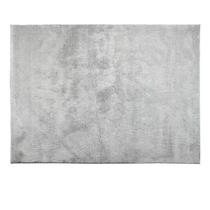 Tapete Antiderrapante Sala Escritório Quarto Apolo Macio Pelo Baixo 200 x 300 Prata