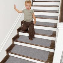 Tapete antiderrapante Stair Treads COSY HOMEER 70x23cm 7 peças cinza