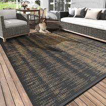 Tapete ao ar livre MontVoo Waterproof 150x240 cm Preto Marrom