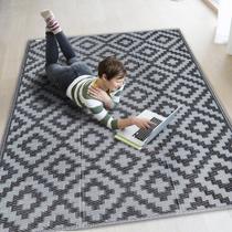 Tapete ao ar livre SAND MINE Tapetes reversíveis de canudo de plástico 4'x6'