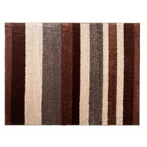 Tapete Apolo Antiderrepante 200x250cm Na Cor Listras Marrom 2x2,5 Pelo Baixo
