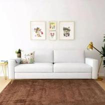 Tapete Apolo Antiderrepante 200x250cm Na Cor Marrom 2x2,5 Pelo Baixo