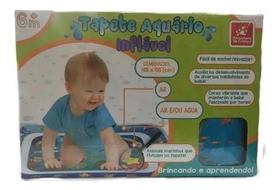 Tapete Aquário Inflável Para Bebês - Brincadeira De Criança - Azul Tapete Aquário Inflável Para Bebês - Brincadeira De Criança - Azul