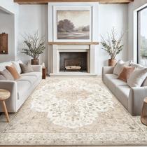 Tapete Area AMADA 8x10 antiderrapante lavável vintage para casa