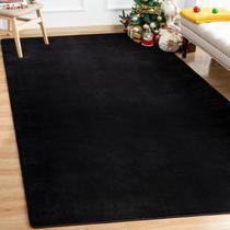 Tapete Area Andecor Soft Black Lavável 120x180cm para quarto